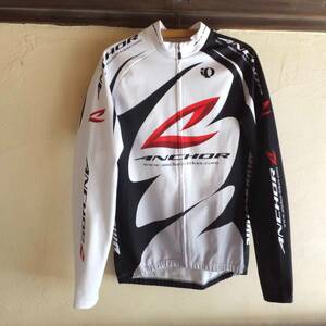 BRIDGESTONE ANCHOR pearl izmi long sleeve full Zip winter cycle jersey XL size Bridgestone anchor reverse side nappy PEARL iZMi