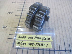 即決 ヤマハTZ250レーサー用ギアー 3rd/4th pinion 21T&25T 2本線 検索 26J/5F7/49V/59W/1RK/2KM/3AK/3LC/3TC