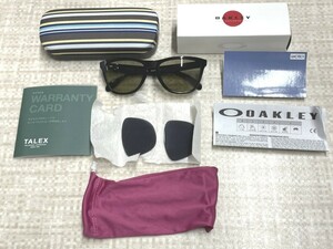 オークリーフロッグスキン 日本限定 TALEX偏光 FROGSKINS美品 OAKLEY 釣り純正レンズ CR-39トゥルービュースポーツHMシングルコート3022