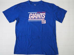 ☆送料無料☆ Majestic USA直輸入 古着 半袖 NEW YORK GIANTS ニューヨーク・ジャイアンツ Tシャツ メンズ 2XLT ブルー トップス 中古 即決