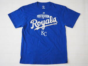 ☆送料無料☆ Majestic USA直輸入 古着 MLB メジャーリーグ 半袖 KANSAS CITY ROYALS カンザスシティ・ロイヤルズ Tシャツ メンズ L 中古