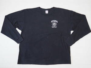 ☆送料無料☆ BAYSIDE USA直輸入 古着 長袖 アメリカ製 消防士 Tシャツ MADE IN USA メンズ 2XL ブラック トップス 中古 即決