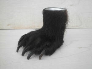 本物 ヒグマの足 ペン立て 熊の手 ひぐま 剥製 羆 北海道 熊爪　北海道 未使用 