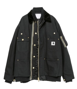 sacai × Carhartt WIP Canvas MA-1 Jacket Michigan 2023 A/W size 1 BLACK 今期 新品 国内正規 サカイ カーハート