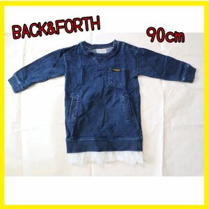 BACK&FORTH ワンピース　トップス　90cm デニム　長袖