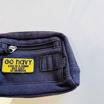 PEARLY GATES パーリーゲイツ　ゴルフボール入れ　ロゴ　ポーチ　go navy ボール６個入り　ティー挿し３つ_画像2