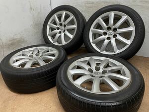 送料無料！レクサス LS 純正 18インチ 7.5J +32 PCD114.3 5H ブリヂストン トランザ 235/50R18 LS460 LS600 4本セット