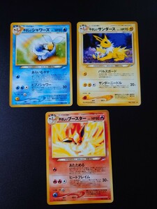 ポケモンカード 旧裏面 やさしいシャワーズ やさしいサンダース やさしいブースター セット neo 闇そして光へ ブイズ ポケカ ポケモン 旧裏