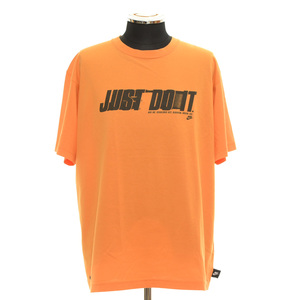 〇298903 NIKE ナイキ ○Tシャツ ショートスリーブ 半袖 JUST DO IT サイズL メンズ オレンジ プリント