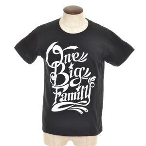 〇372713 ONE BIG FAMILY ワンビッグファミリー 〇Tシャツ 半袖カットソー サイズM コットン メンズ ブラック プリント