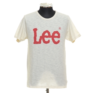 〇388964 Lee リー ○クルーネック 半袖 Tシャツ ビッグロゴTee サイズM メンズ アイボリー ペイズリー