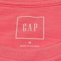 〇437650 GAP ギャップ 〇Tシャツ 製品染め ラグランスリーブ 半袖 サイズM メンズ ピンク_画像5