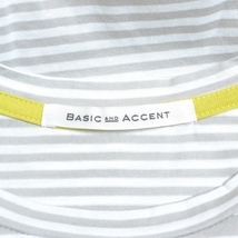■474032 BASIC AND ACCENT ベーシックアンドアクセント ■★半袖Tシャツ ボーダーT レディース ホワイト グレー_画像3