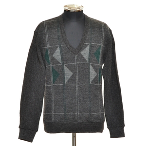 0481031 Arnold Palmer Arnold Palmer 0 wool knitted sweater V neck 90s Vintage size M men's gray 