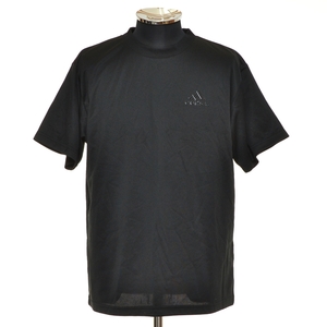 〇473751 adidas アディダス ◯プラクティスシャツ 半袖 Tシャツ ラバーロゴ サイズL メンズ ブラック