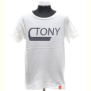 〇186840 TONY Taiz Sun ○半袖Tシャツ クルーネック サイズS メンズ ホワイト（白） プリント