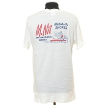 〇201097 M.Nii エムニーイ ポケットTシャツ 半袖カットソー ○ショートスリーブ 半袖 サイズXS メンズ ホワイト プリント_画像2