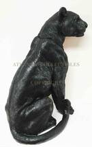 大きな 黒パンサー像 野生動物 ブラック・ジャガー彫像 森林ハンター ガーデン装飾 彫刻 置物 玄関 輸入品_画像4