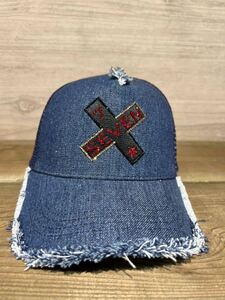 STAR LEAN　TOKYO　スターリアン SWALLOW SEVEN CROSS MESHCAP インディゴ