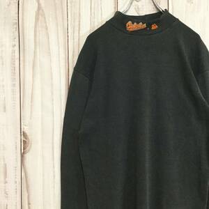 【マジェスティック 長袖Tシャツ】 90s USA製 ハイネック ビッグサイズ XL グレー 古着 [211008-001]