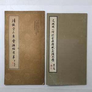 【書道】「文明小楷行書赤壁賦真蹟雨種」「清故宮三希堂法帖選萃」　2冊セット 晋王羲之書孝女曹娥碑　本唐本書道法書碑帖 3いy