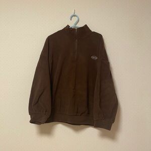 【美品】ハーフジップパーカー　ニットパーカー