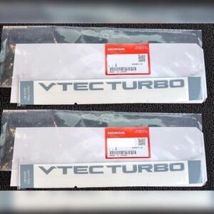 ホンダ純正 シビック VTEC TRUBO ステッカー 2枚セット 未使用 シール エンブレム フィルム エンブレム