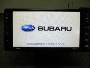 ▼ クラリオン/スバル純正 2011年?? メモリーナビ GCX711W DVD USB Bluetoothオーディオ フルセグ 地デジ ワイド NX711 セキュリティロック