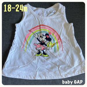 ディズニー ミニーちゃん　タンクトップ GAP ギャップ　18-24m 80 トップス