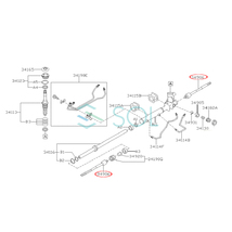 スバル フォレスター(SG9 SG5) インプレッサ(GDA GDB GD2 GG9 GG3) ステアリングラックエンド ナット付 左右セット 34160AE000 34160AE001_画像2