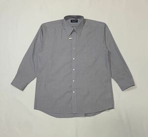 TOM CROSS // 形態安定 長袖 ストライプ柄 シャツ・ワイシャツ (グレー系×ライトグレー系) サイズ 42-82 (L)