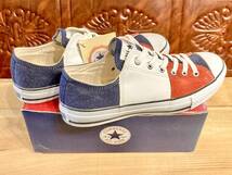 ★☆希少レア!コンバース オールスタートリコロールカラー 7.5 26cm converse ALL STAR 白/赤/青 スエード デッド ビンテージ 238☆★_画像2