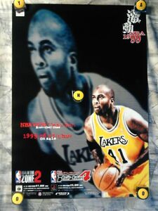 9SK【B2-ポスター515x728】NBA パワーダンカーズ4/グレン ライス/'99PlayStation発売告知未使用ポスター