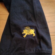 貴重 入手困難 正規品 山根英彦 YAMANE エヴィス EVISU 七分袖Tシャツ 38 顔 カモメ 刺繍 アメカジ バイカー ロカビリー ロックンロール_画像4