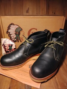 貴重 入手困難 米国製 箱付 黒タグ チペワ CHIPPEWA チャッカブーツ US6 E アメカジ バイカー ロカビリー ロックンロール アウトドア PUNK