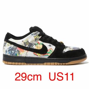 【国内正規品】29 cm US 11 Supreme Nike SB Rammellzee Dunk Low FD8778-001 シュプリーム ダンク ロー ラメルジー ナイキ