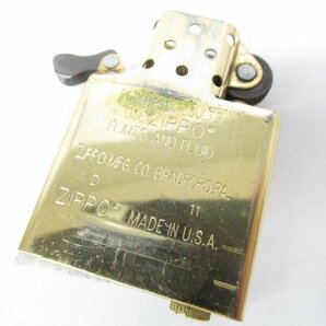 [即日発送]☆ジャンク☆ Zippo ジッポー ライター PAT.2032695 レプリカ ダイアゴナルライン 2011年製 ゴールド 喫煙具 現状品 361-Y75の画像6