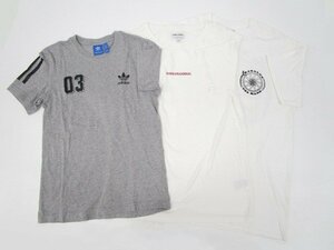 [即日発送] メンズ 半袖Tシャツ 計3点 まとめ売り / adidas AZ1022 (S) / GILDAN Ultra Cotton (M) / BANKS JOURNAL (S) 白 グレー 371