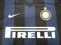 [即日発送] PIRELLI NIKE INTER DRY-FIT ピレリ ナイキ インテル ロゴ ユニフォーム 半袖 トップス サッカー 紺×黒 L 371_画像5