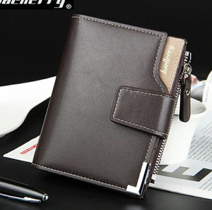 Baellerry メンズ ウォレット コインポケット ジッパー付き 高級ブランド 二つ折財布 カードケース