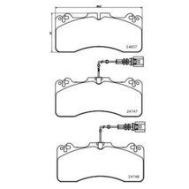 brembo ブレンボ ブラックブレーキパッド フロント用 レクサス LS460 USF40 H18.8～H29.10 バージョンSZ/Fスポーツ 6POT_画像2