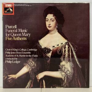 4CH●(CLASSIC) CHOIR OF KING'S COLLEGE, CAMBRIDGE/ PURCELL: FUNERAL MUSIC FOR QUEEN MARY (LP) UK盤 AUDIOPHILE RECORD (g056)