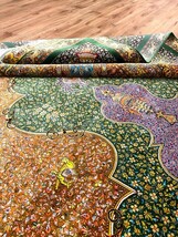 ペルシャ絨毯・最高級ハンド&マシン織り・ 世界最高密度150万ノット ・豪奢なクムデザイン 200cm×300cm c37_画像7