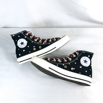 ★CONVERSE★23.0㎝ ハイカットスニーカー コンバース オールスター レディース 黒色 ブラック ハート柄 総柄 7ホールシューズ S514_画像4