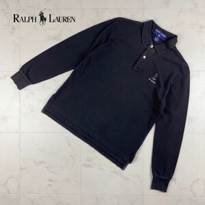 RALPH LAUREN POLO SPORT ラルフローレン 襟付き長袖ポロシャツ トップス メンズ 黒 ブラック サイズS*HC197