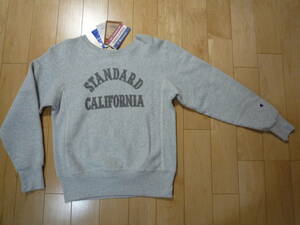 【新品】STANDARD CALIFORNIA（スタンダードカリフォルニア）CHAMPION（チャンピオン）P.W. PULLOVER☆C8-J012☆スウェットシャツ☆灰☆S