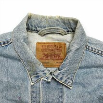 【訳アリ】リーバイス デニム ジャケット ブルー LEVIS 古着 メンズ M USA製 90s アメカジ_画像2