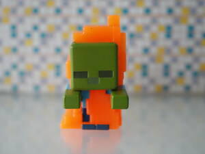 【Minecraft Mini-Figures Zombie in Flames マインクラフト ミニフィギュア ゾンビ 炎】