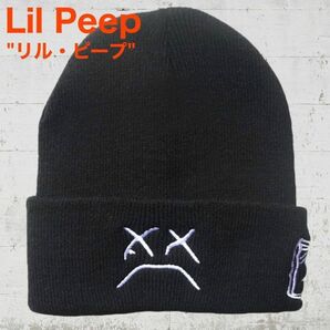Lil Peep リル・ピープ RAP ビーニー ニット帽 キャップ ブラック