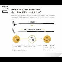 【ショートネック33インチ用】オデッセイ ストロークラボ レッド パター カーボンシャフト ストレート 赤 ODYSSEY STROKE LAB RED 新品 729_画像9